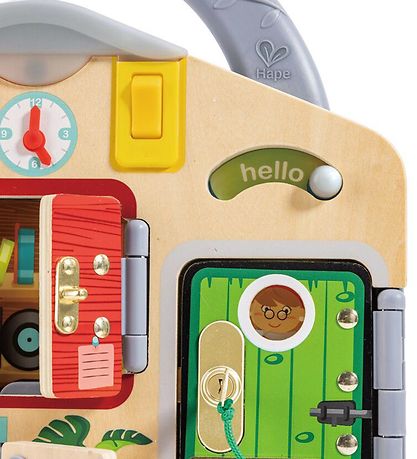 Hape Aktivitetstavle - Træ - Låselegebræt