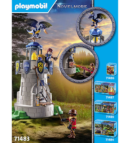 Playmobil Novelmore - Riddertårn m. Smed Og Drage - 71483 - 89 D