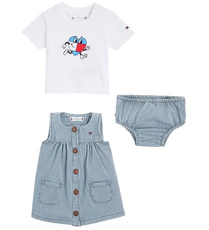 Tommy Hilfiger St - Kjole/T-shirt/Bloomers - Denimstripe