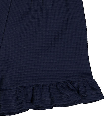 Msli Shorts - Waffle Frill - Night Blue