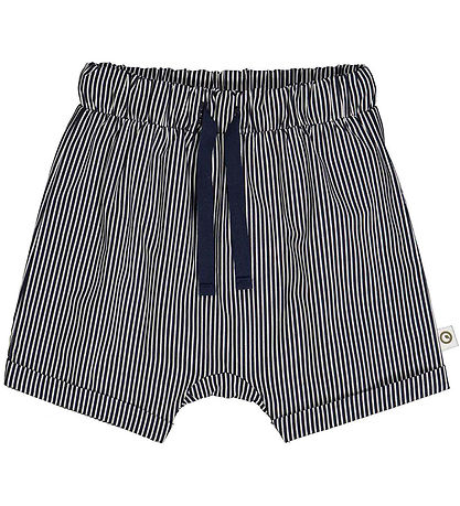 Msli Shorts - Poplin Stripe - Balsam Cream/Blue Night