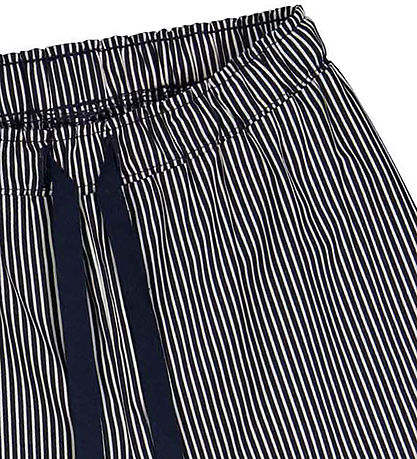 Msli Bukser - Poplin Stripe - Balsam cream/Night Blue