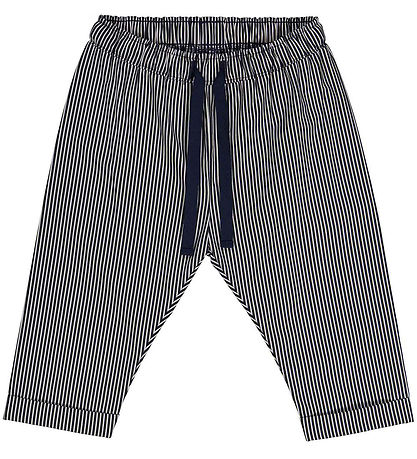 Msli Bukser - Poplin Stripe - Balsam cream/Night Blue