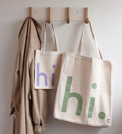 Design Letters Shopper - Lille - Hi - Natur/Lilla