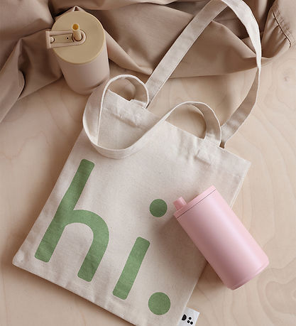 Design Letters Shopper - Lille - Hi - Natur/Grøn