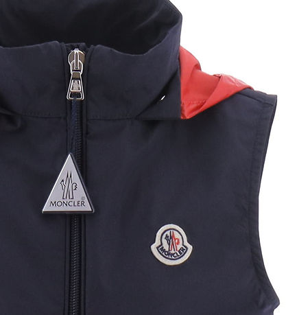 Moncler Vest - Zene - Mrkebl m. Rd/Hvid