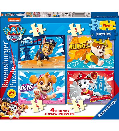 Ravensburger Puslespil - My First - 4 Forskellige - Paw Patrol