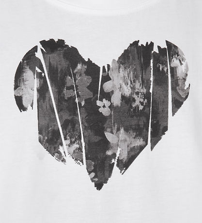 Rosemunde T-Shirt - Grey Heart Print