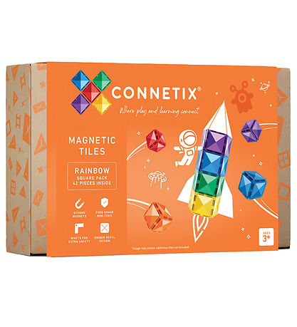 Connetix Magnetst - 42 Dele - Rainbow Square