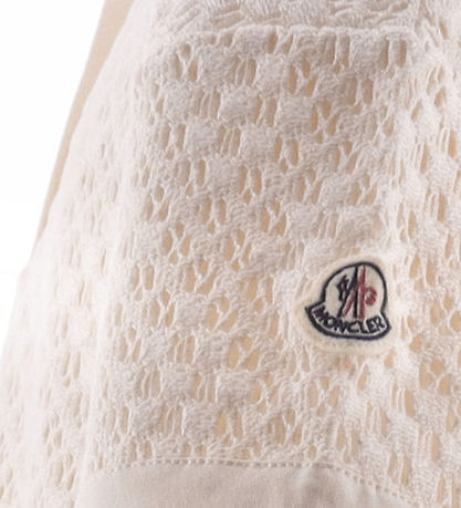 Moncler T-shirt/Shorts - Strik - Creme m. Hulmønster
