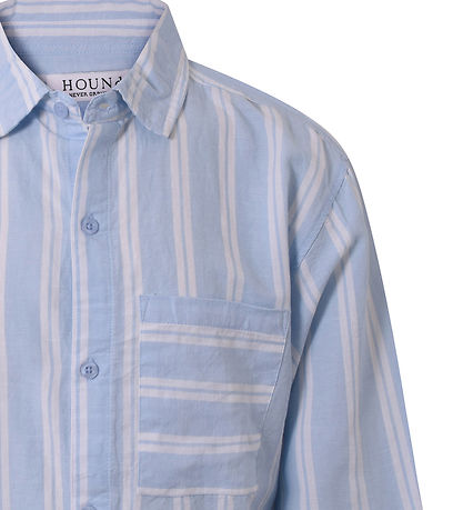 Hound Skjorte - Striped - Light Blue/White