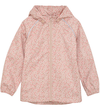 Minymo Softshelljakke - Peach Beige m. Blomster