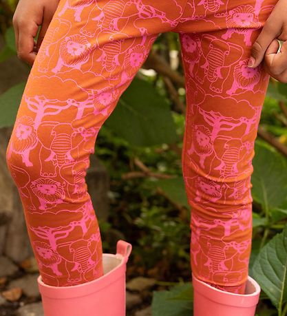 DYR-Cph Leggings - DyrCheetah - Super Pink/Rust Savanne