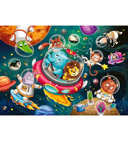 Ravensburger Puslespil - 2x12 Brikker - Animals In Space