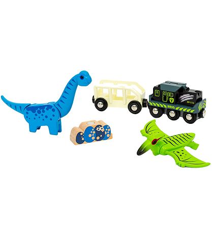 BRIO World Batteridrevet Tog Med Dinosaur m. Lyd og Lys - 5 Dele