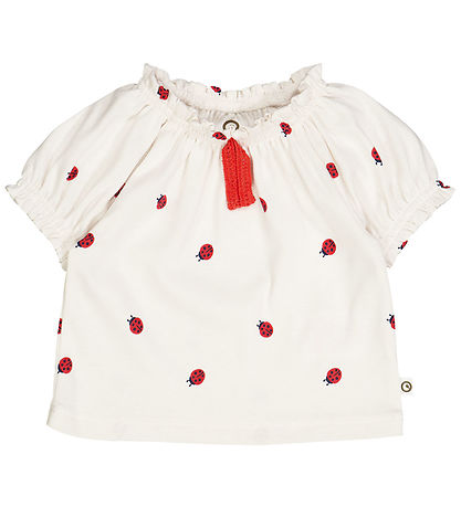 Msli T-shirt - Ladybird - Balsam Cream/Apple Red