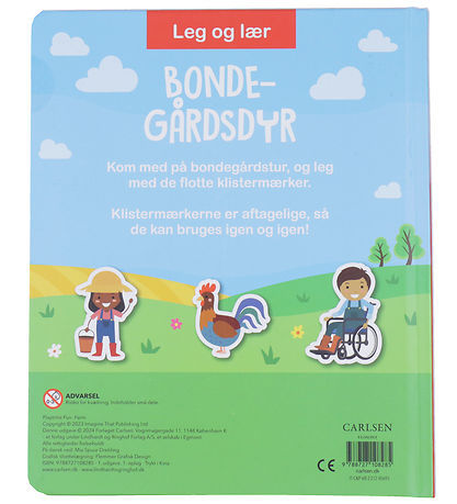 Forlaget Carlsen Klistermærkebog - Leg Og Lær - Bondegårdsdyr - 