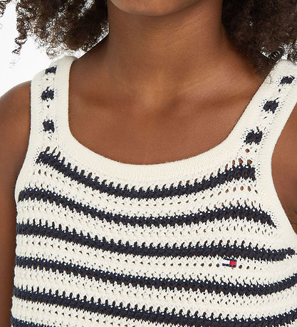 Tommy Hilfiger Top - Strik - Stripe Crochet - Calico/Desert Sky