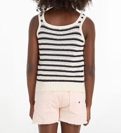 Tommy Hilfiger Top - Strik - Stripe Crochet - Calico/Desert Sky