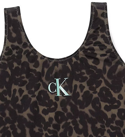 Calvin Klein Badedragt - Leopard Olive Aop