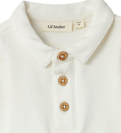 Lil Atelier Skjortebody l/ - NmmUndo - Coconut Milk