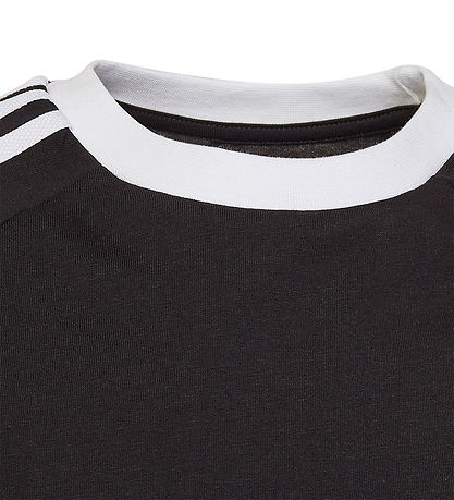 adidas Originals T-shirt - 3 Stripes - Sort/Hvid