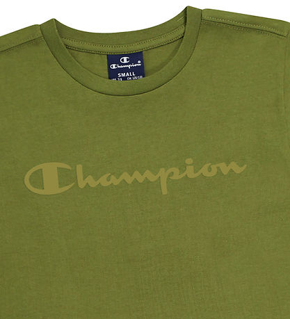 Champion T-shirt - Olivengrn m. Logo