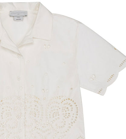 Stella McCartney Kids Skjorte - Ivory m. Hulmnster