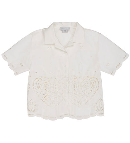 Stella McCartney Kids Skjorte - Ivory m. Hulmnster