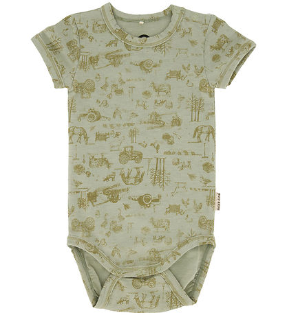 Mikk-Line Body k/ - Uld/Bambus - Desert Sage m. Print