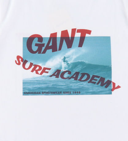 GANT T-shirt - Surf Academy - Hvid