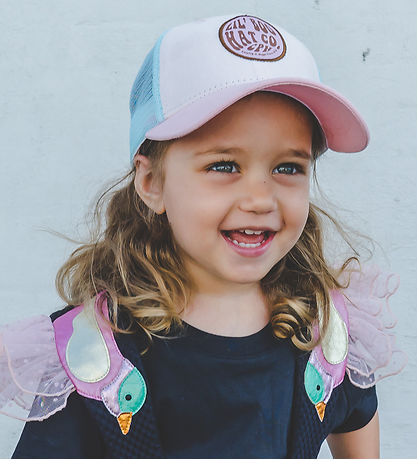 Lil' Boo Copenhagen Kasket - Trucker - Pink/Turquoise