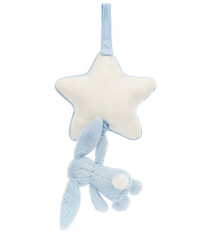 Jellycat Musikuro m. Stjerne - Bashful Bunny - Baby Blue 