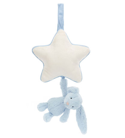 Jellycat Musikuro m. Stjerne - Bashful Bunny - Baby Blue 