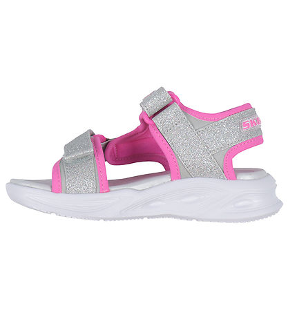 Skechers Sandaler m. Lys - Sola Glow - Silver/Hot Pink
