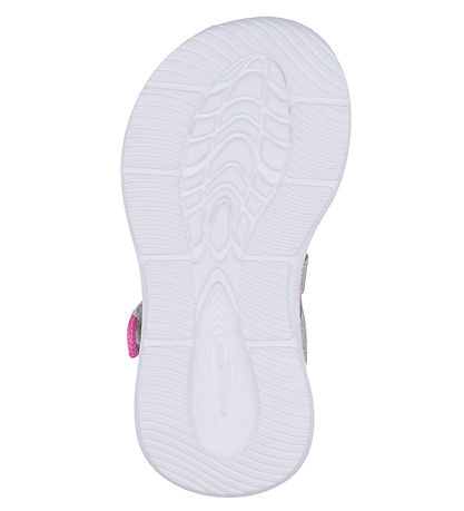 Skechers Sandaler m. Lys - Sola Glow - Silver/Hot Pink