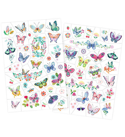 Djeco Tatoveringer - Dream Butterflies - 50+ Tatoveringer