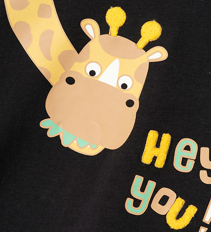 Name It T-shirt - NmmHellan - Sort m. Giraf