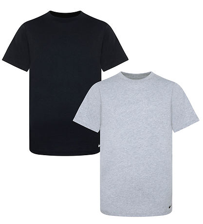 Nike T-shirt - 2-pak - DK Grey Heather/Black