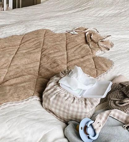 Lalaby Vådserviet Etui - Beige Gingham