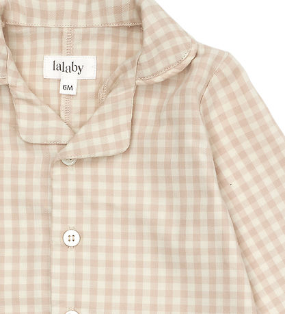 Lalaby Natdragt - Classic - Beige Gingham