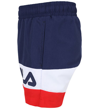 Fila Badeshorts - Langula - Black Iris/Bright White/True Red