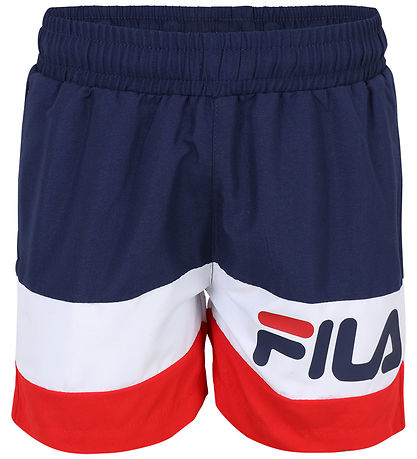 Fila Badeshorts - Langula - Black Iris/Bright White/True Red