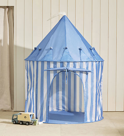 Kids Concept Legetelt - 100x130 cm - Blå Striber