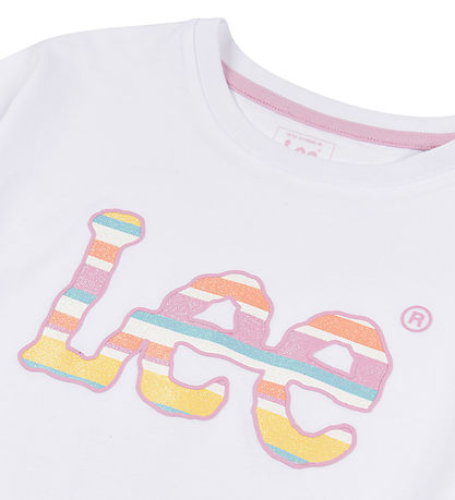 Lee T-Shirt - Stripe Graphic - Bright White