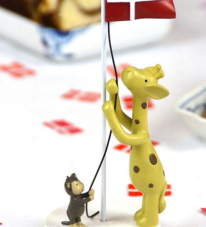 Kids by Friis Bordpynt - 17 cm - Giraf og abe
