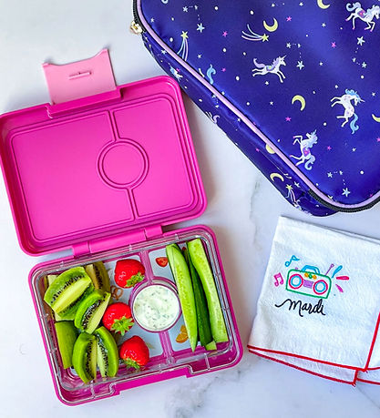 Yumbox Madkasse m. 3 Rum - Bento Snack - Malibu Purple/Magical U