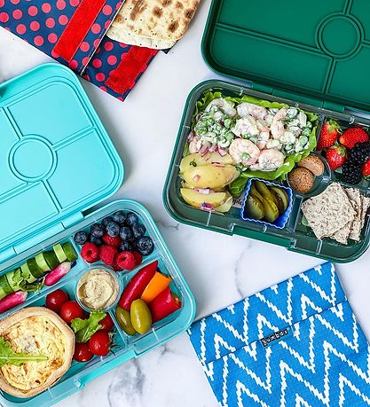 Yumbox Madkasse m. 5 Rum - Bento Tapas - Antibes Blue/Jungle