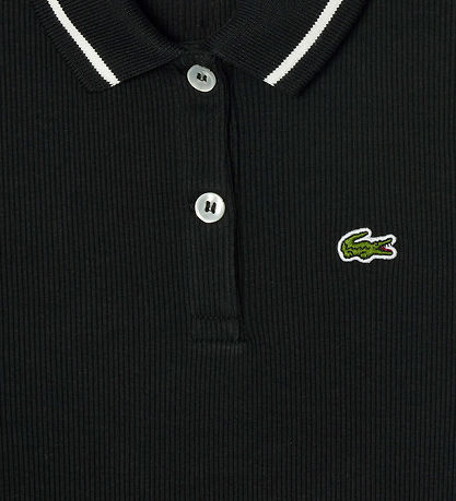 Lacoste Kjole - Rib - Sort