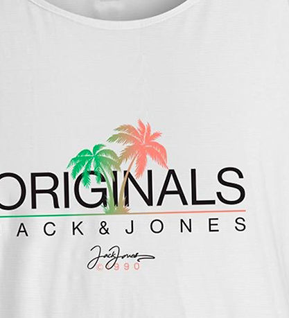 Jack & Jones Tanktop - JorCasey - Bright White m. Palmer